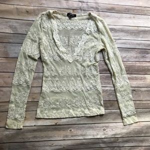 💕Karen Kane lace long sleeve top💕